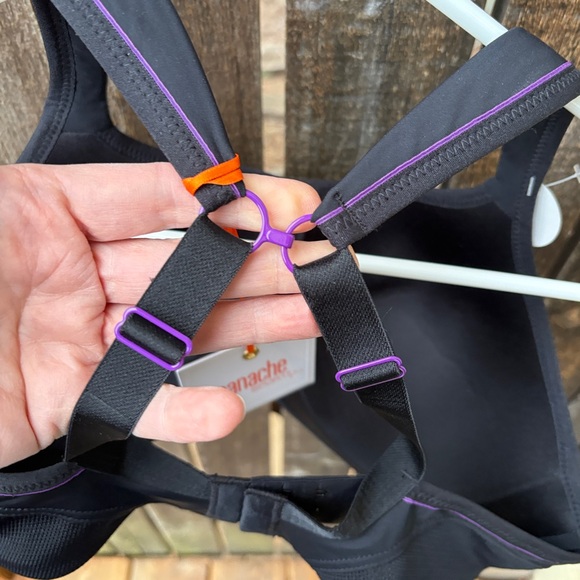 Panache Sport Marvel Wireless Sports Bra NWT In Black Sz 34DD - Picture 5 of 15